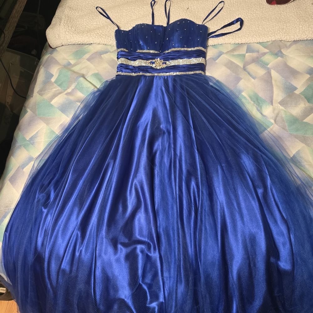 Elegant Sapphire Blue Prom Dress